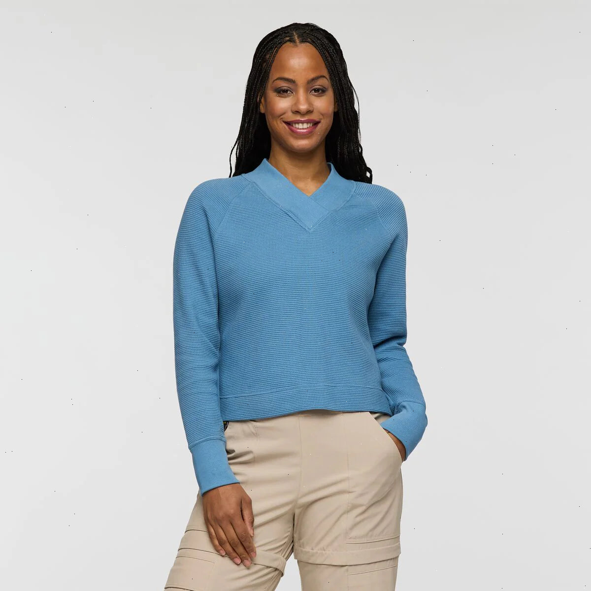 Atajo Long-Sleeve Waffle V-Neck - Women's